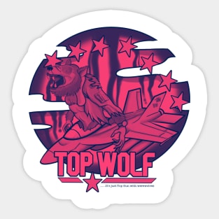 Top Wolf - Halloween Vibes Red Sticker